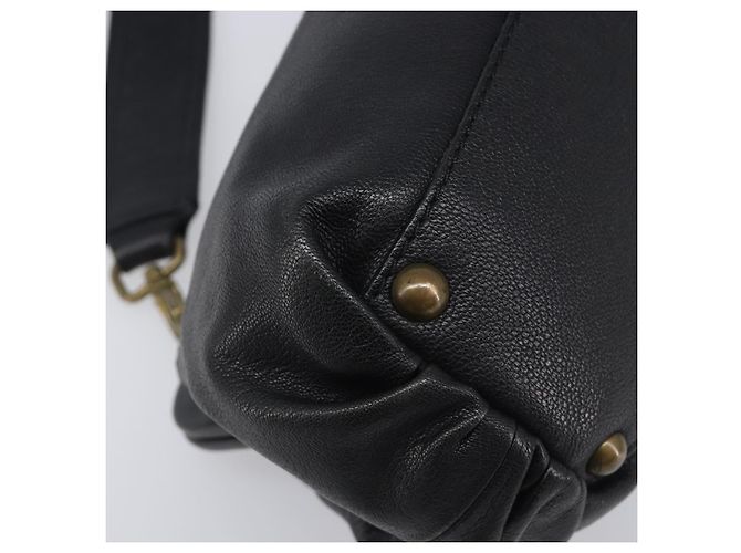 Borsa a tracolla Miu Miu in pelle nera e oro Auth yk20915V Nero D'oro - vista 17