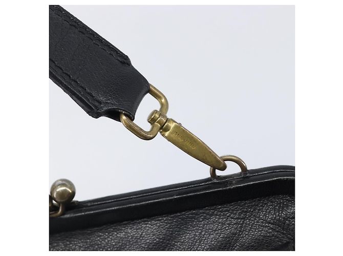Borsa a tracolla Miu Miu in pelle nera e oro Auth yk20915V Nero D'oro - vista 18