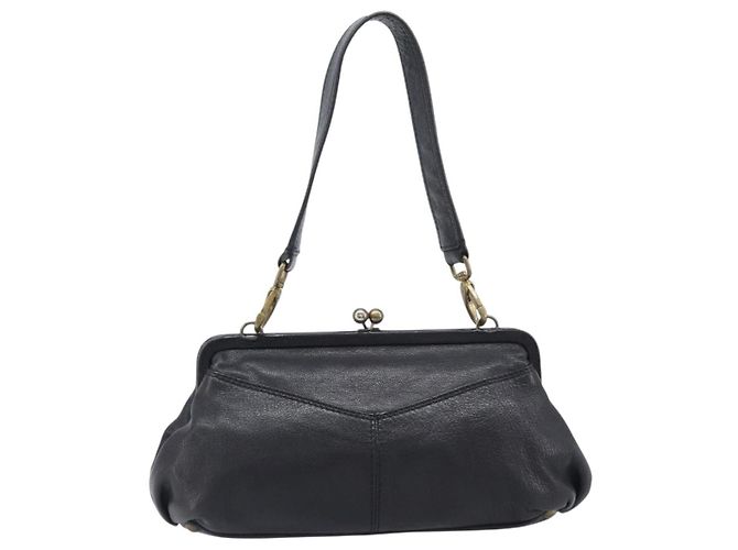 Borsa a tracolla Miu Miu in pelle nera e oro Auth yk20915V Nero D'oro - vista 2