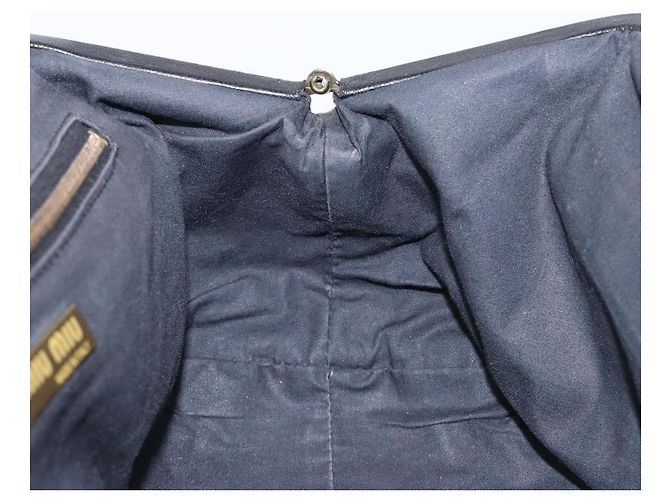 Borsa a tracolla Miu Miu in pelle nera e oro Auth yk20915V Nero D'oro - vista 21
