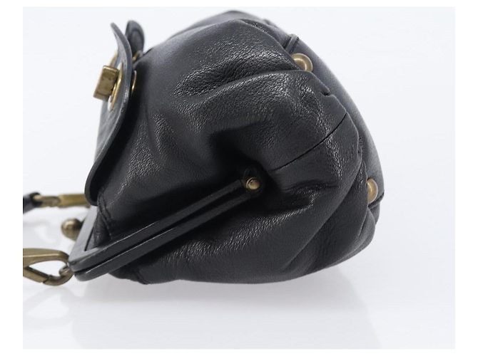 Borsa a tracolla Miu Miu in pelle nera e oro Auth yk20915V Nero D'oro - vista 4