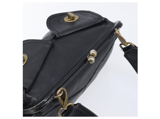 Borsa a tracolla Miu Miu in pelle nera e oro Auth yk20915V Nero D'oro - vista 6