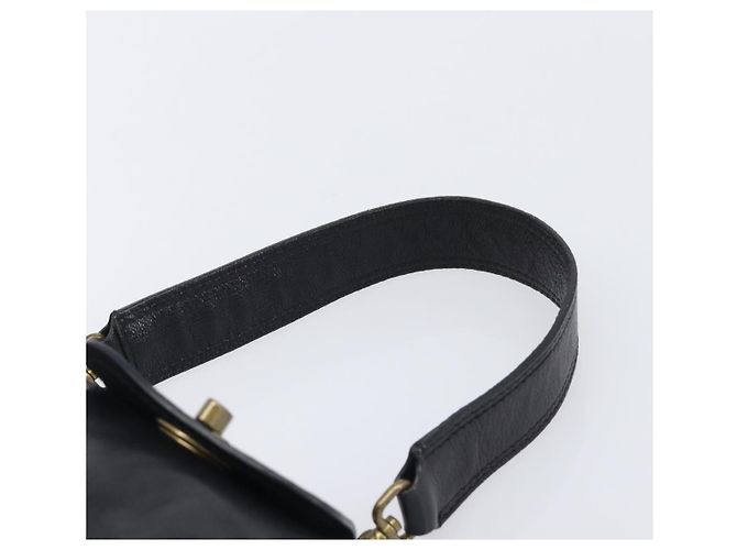 Borsa a tracolla Miu Miu in pelle nera e oro Auth yk20915V Nero D'oro - vista 8