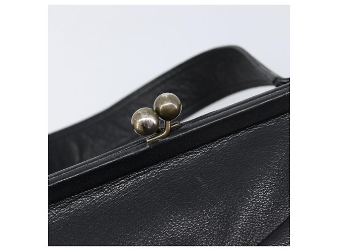 Borsa a tracolla Miu Miu in pelle nera e oro Auth yk20915V Nero D'oro - vista 9