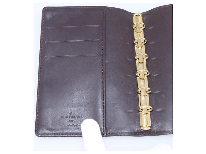 LOUIS VUITTON Monogram Vernis Agenda PM Cover Amarante R21026 LV Auth 204380A Bordeaux - vista 18
