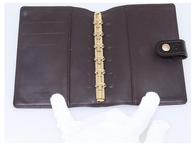 LOUIS VUITTON Monogram Vernis Agenda PM Cover Amarante R21026 LV Auth 204380A Bordeaux - vista 8