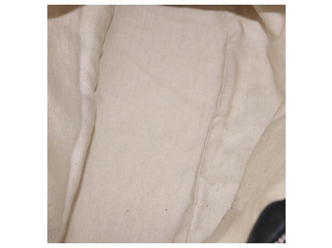 Borsa GUCCI GG Canvas Guccissima Sukey in pelle nera e oro 247902 Auth 204390 Nero D'oro - vista 11