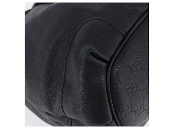 Borsa GUCCI GG Canvas Guccissima Sukey in pelle nera e oro 247902 Auth 204390 Nero D'oro - vista 21