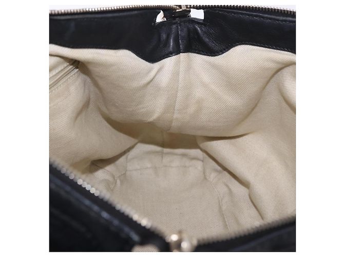 Borsa GUCCI GG Canvas Guccissima Sukey in pelle nera e oro 247902 Auth 204390 Nero D'oro - vista 27