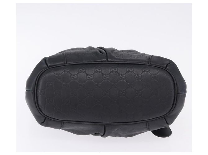 Borsa GUCCI GG Canvas Guccissima Sukey in pelle nera e oro 247902 Auth 204390 Nero D'oro - vista 6