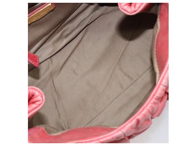 Borsa Miu Miu Matelassé in pelle 2way Rosa Tono Oro Auth 167626M - vista 10