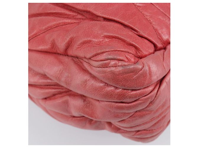 Borsa Miu Miu Matelassé in pelle 2way Rosa Tono Oro Auth 167626M - vista 19