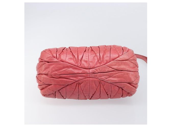 Borsa Miu Miu Matelassé in pelle 2way Rosa Tono Oro Auth 167626M - vista 5