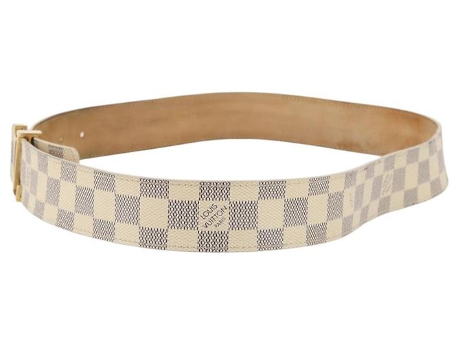 LOUIS VUITTON Damier Azur Ceinture LV Initial Belt M0325 LV Auth 205856 - vista 4