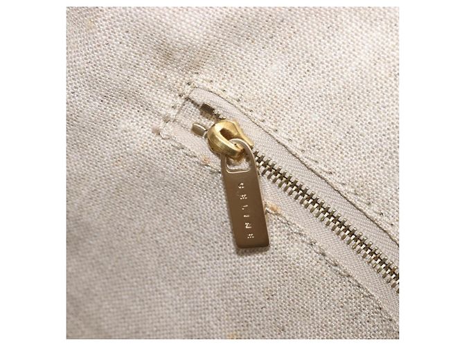16 Céline Bolsa de Ombro CELINE Canvas Yellow Gold Auth 203671A Dourado Amarelo - vista 26