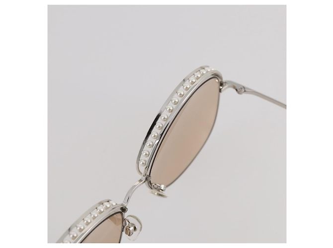 Gafas de sol CHANEL metal Gold CC Auth 204788M Dorado - vista 14