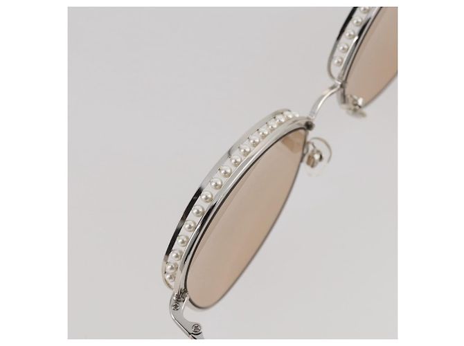 Gafas de sol CHANEL metal Gold CC Auth 204788M Dorado - vista 15