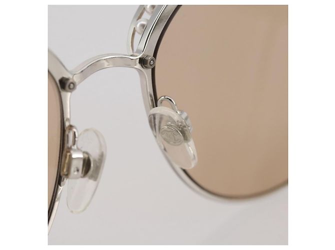 Gafas de sol CHANEL metal Gold CC Auth 204788M Dorado - vista 16