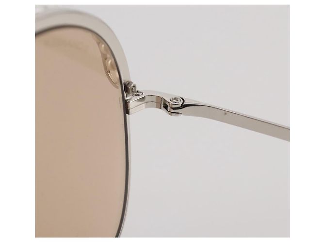 Gafas de sol CHANEL metal Gold CC Auth 204788M Dorado - vista 18