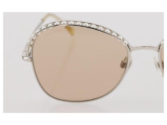 Gafas de sol CHANEL metal Gold CC Auth 204788M Dorado - vista 3