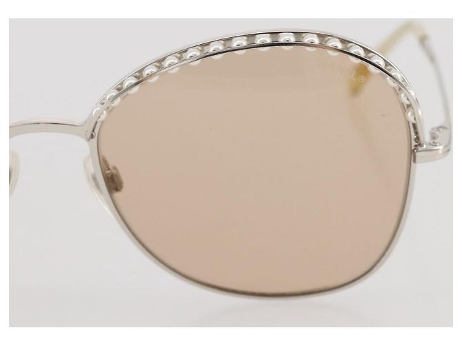 Gafas de sol CHANEL metal Gold CC Auth 204788M Dorado - vista 4