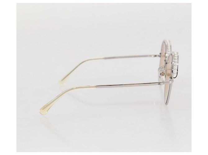 Gafas de sol CHANEL metal Gold CC Auth 204788M Dorado - vista 5