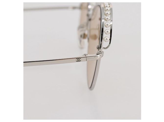 Gafas de sol CHANEL metal Gold CC Auth 204788M Dorado - vista 6