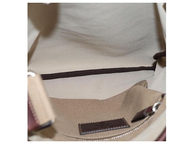Bolso de hombro PRADA Jacquard Beige Silver Auth 204093 Plata - vista 10