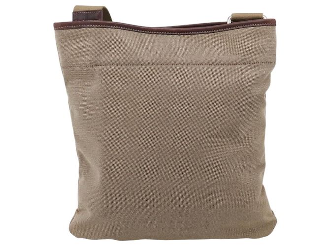 Bolso de hombro PRADA Jacquard Beige Silver Auth 204093 Plata - vista 2