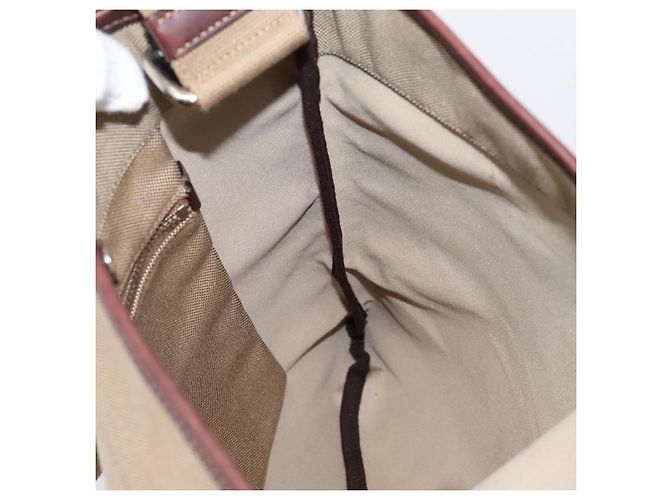Bolso de hombro PRADA Jacquard Beige Silver Auth 204093 Plata - vista 20