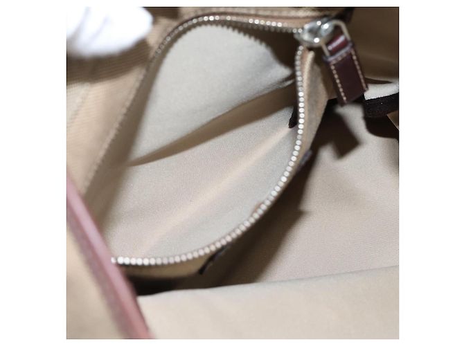 Bolso de hombro PRADA Jacquard Beige Silver Auth 204093 Plata - vista 22