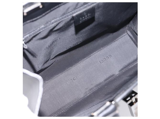 Borsa a mano GUCCI Jackie in pelle nera argento 002 1064 Auth 204625V Nero - vista 10