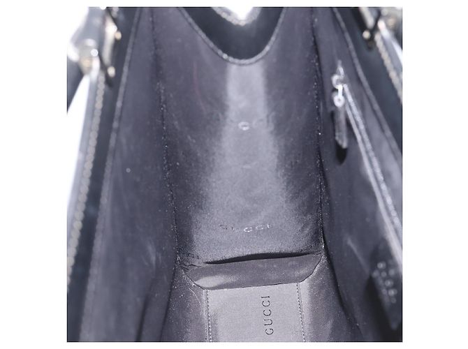 Borsa a mano GUCCI Jackie in pelle nera argento 002 1064 Auth 204625V Nero - vista 21