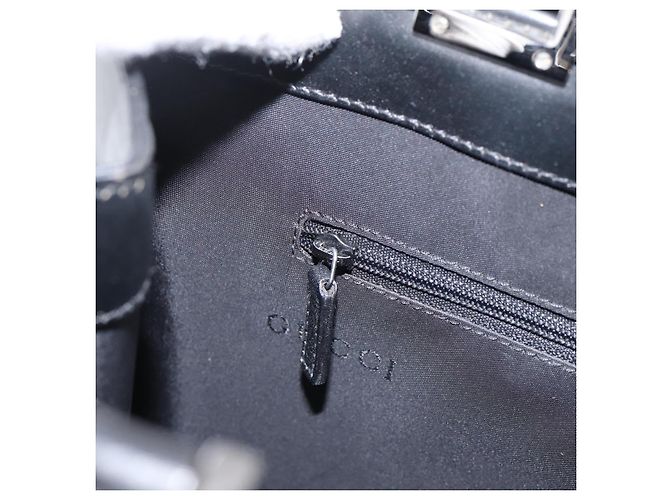 Borsa a mano GUCCI Jackie in pelle nera argento 002 1064 Auth 204625V Nero - vista 22