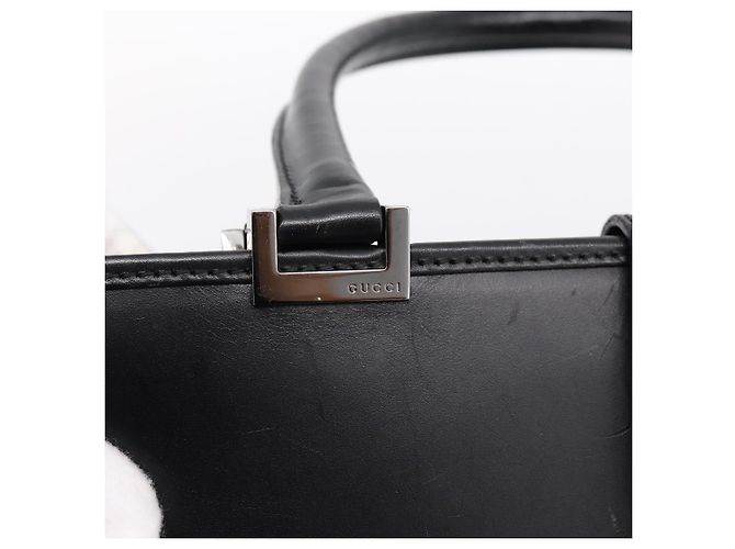 Borsa a mano GUCCI Jackie in pelle nera argento 002 1064 Auth 204625V Nero - vista 24
