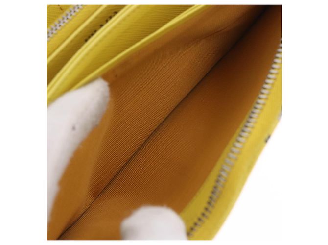 Saffiano PRADA Langbeutel aus Safiano-Leder Gelb Silber Auth 203700M - Ansicht 30