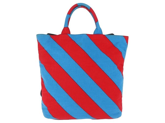 Borsa a Mano Miu Miu Canvas 2way Multicolor Silver Auth 197284A Argento Multicolore - vista 2