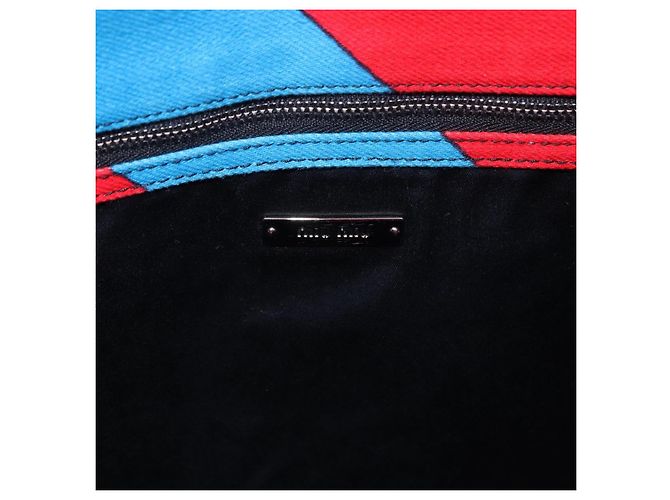 Borsa a Mano Miu Miu Canvas 2way Multicolor Silver Auth 197284A Argento Multicolore - vista 23
