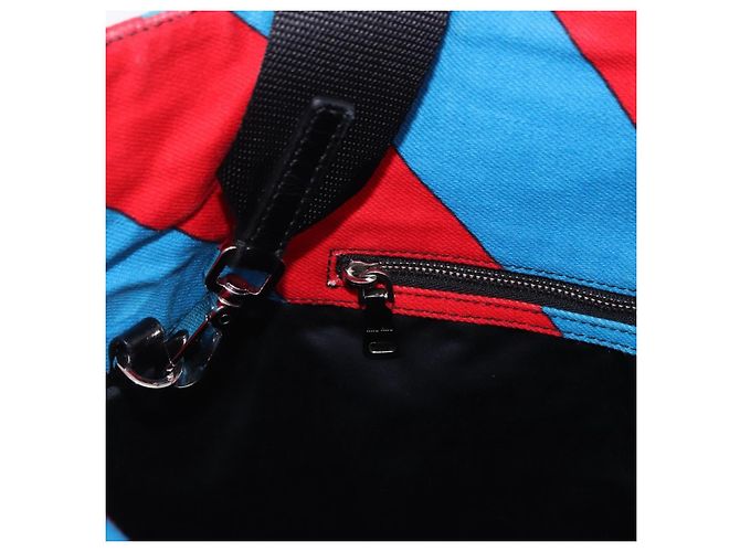 Borsa a Mano Miu Miu Canvas 2way Multicolor Silver Auth 197284A Argento Multicolore - vista 26