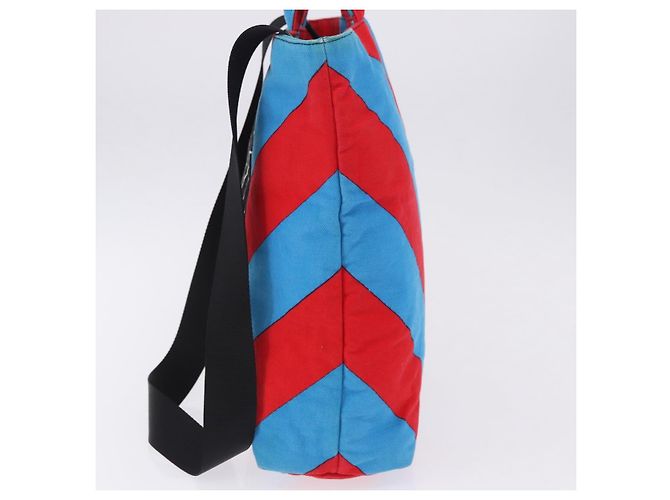Borsa a Mano Miu Miu Canvas 2way Multicolor Silver Auth 197284A Argento Multicolore - vista 4