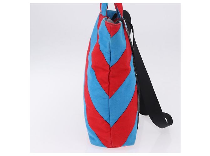 Borsa a Mano Miu Miu Canvas 2way Multicolor Silver Auth 197284A Argento Multicolore - vista 6