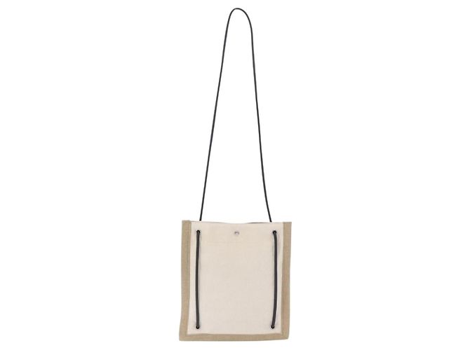 Autre Marque SAINT LAURENT Schultertasche Canvas White Silver 710272 Auth ka6194V Silber Weiß - Ansicht 2