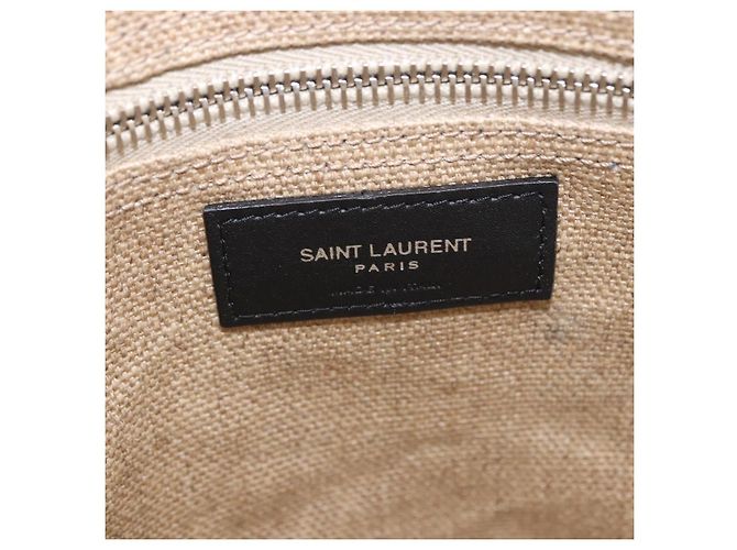 Autre Marque SAINT LAURENT Schultertasche Canvas White Silver 710272 Auth ka6194V Silber Weiß - Ansicht 22