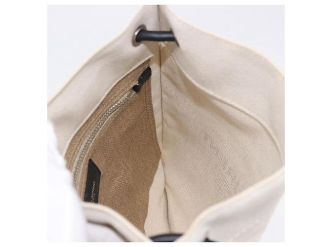 Autre Marque SAINT LAURENT Schultertasche Canvas White Silver 710272 Auth ka6194V Silber Weiß - Ansicht 23