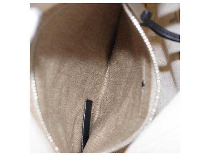 Autre Marque SAINT LAURENT Schultertasche Canvas White Silver 710272 Auth ka6194V Silber Weiß - Ansicht 26