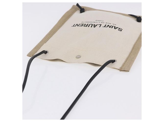 Autre Marque SAINT LAURENT Schultertasche Canvas White Silver 710272 Auth ka6194V Silber Weiß - Ansicht 6