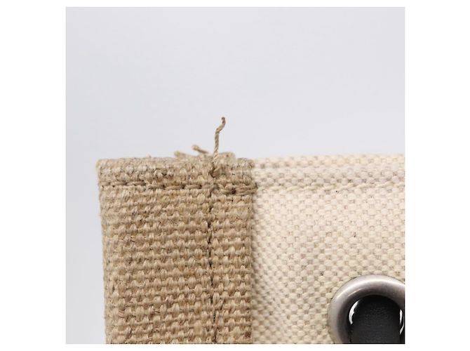 Autre Marque SAINT LAURENT Schultertasche Canvas White Silver 710272 Auth ka6194V Silber Weiß - Ansicht 9