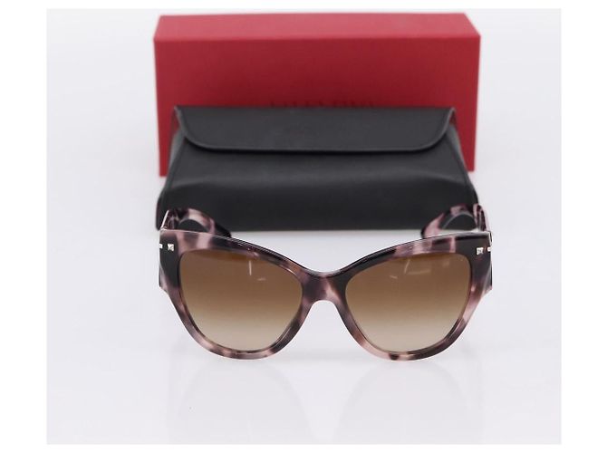 Gafas de sol VALENTINO Plástico Rosa Plata Auth BA15546A - vista 12