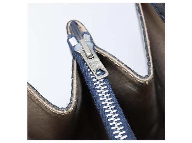 Borsa Tote Christian Dior Trotter Canvas Navy Silver Auth BA15519A Argento Blu navy - vista 21