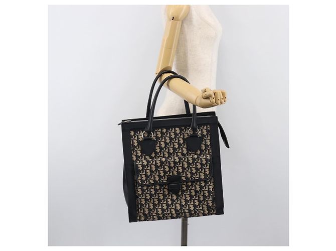 Borsa Tote Christian Dior Trotter Canvas Navy Silver Auth BA15519A Argento Blu navy - vista 25